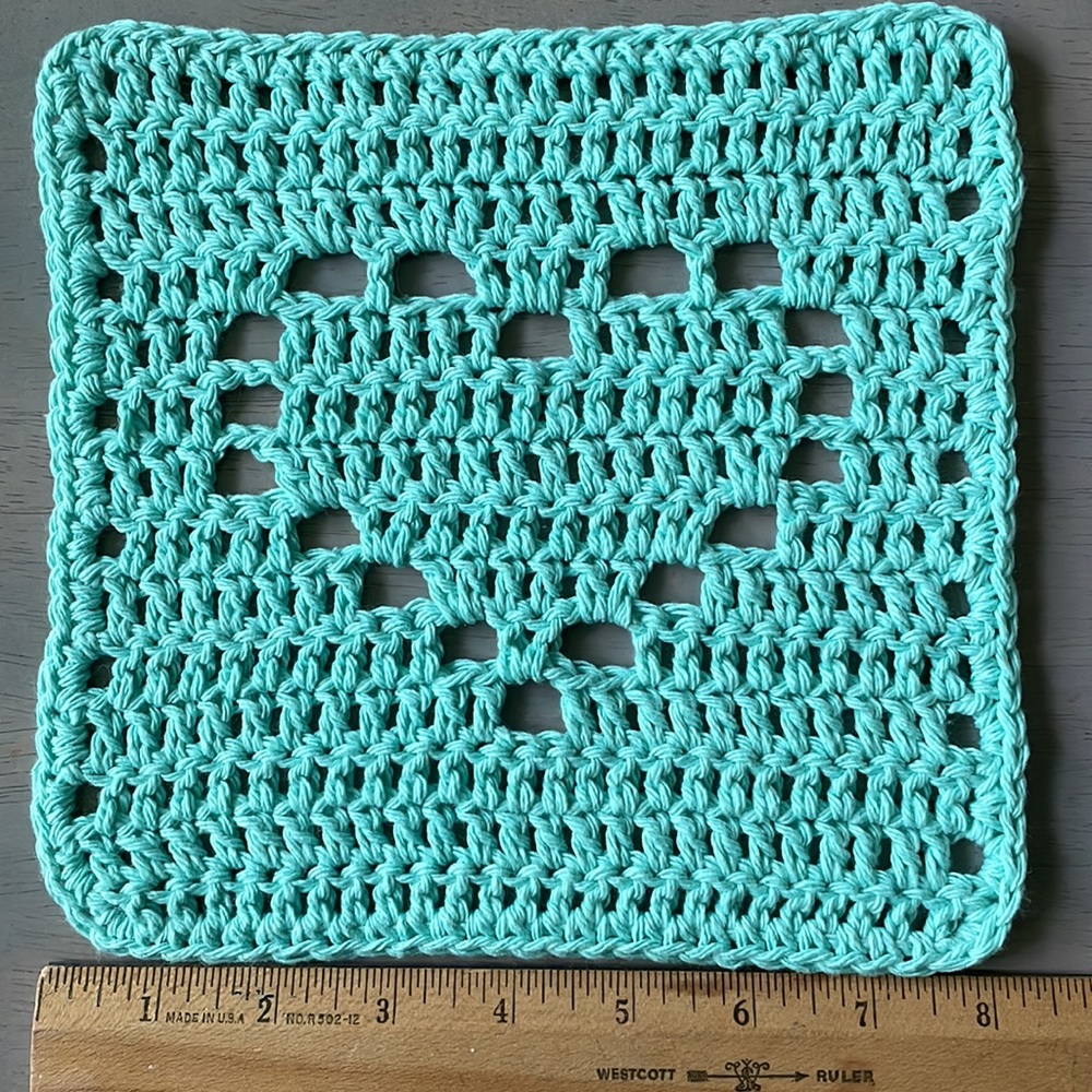 Hand Crocheted Dishcloth Washcloth with heart in center. 100% Cotton Great Gift! - Picture 6 of 7